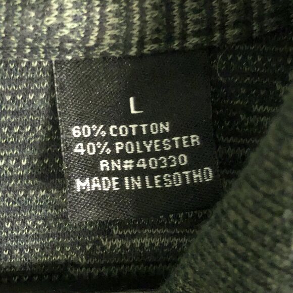 VTG Haggar Sweater Mens L Argyle Henley Knit Collared Grandpa 90s Green Classic - Picture 4 of 10